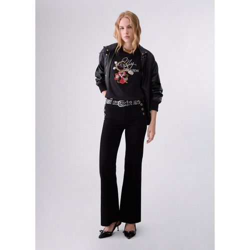 Jeans Jean pattes d'éléphant avec boutons bijoux - Liu Jo - Modalova