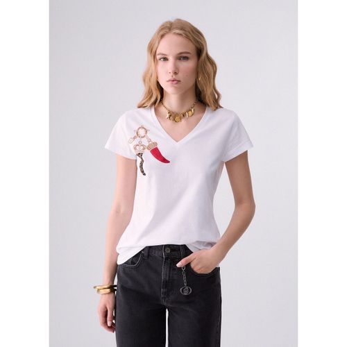 T-shirt Liu Jo T-shirt avec col V - Liu Jo - Modalova