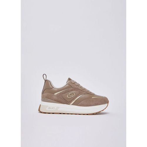 Baskets Sneakers plateforme en daim et cuir - Liu Jo - Modalova