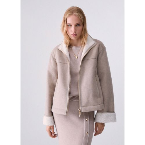 Manteau Manteau boxy en mouton retourné synthétique - Liu Jo - Modalova