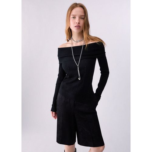 Pull Maille en laine avec encolure Bardot - Liu Jo - Modalova
