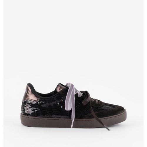 Baskets basses BASKET BERLIN CICLISTA SEQUINS DAIM MÉTAL 1126246 - Victoria - Modalova