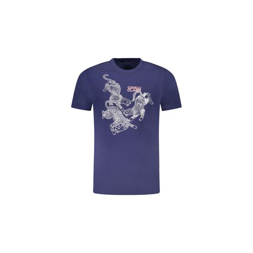 T-shirt T-SHIRT À MANCHES COURTES BLEU - Roberto Cavalli - Modalova