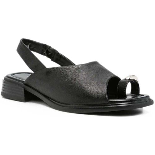 Sandales à talon Women's Black Open-Toe Slingback Sandals - Sergio Moretti - Modalova