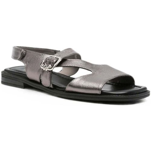 Sandales plates Women's Silver Open-Toe Slingback Sandals - Sergio Moretti - Modalova