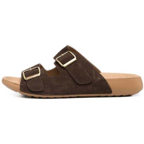 Claquettes Women's Brown Wedge Open-Toe Slippers - Sergio Moretti - Modalova