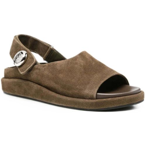 Sandales plates Women's Brown Wedge Open-Toe Slingback Sandals - Sergio Moretti - Modalova
