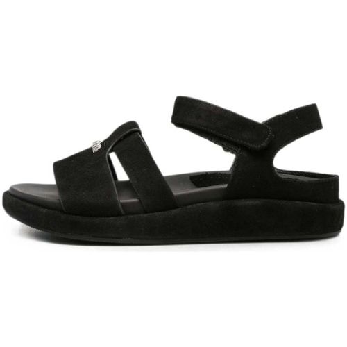 Sandales Women's Black Wedge Open-Toe Ankle Strap Sandals - Sergio Moretti - Modalova
