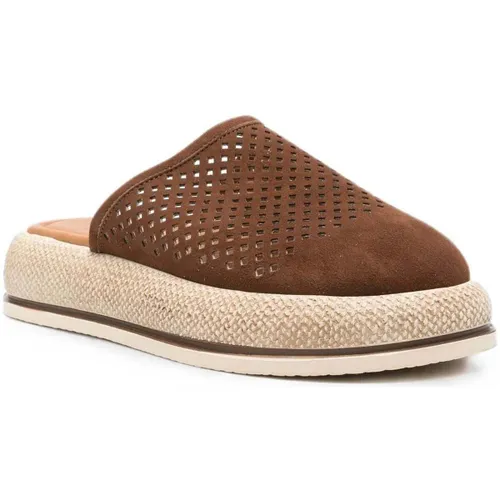 Mules Women's Brown Wedge Mule Flats - Sergio Moretti - Modalova