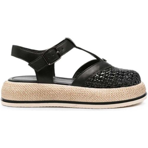 Espadrilles Women's Black Wedge Open-Toe Sandals - Sergio Moretti - Modalova