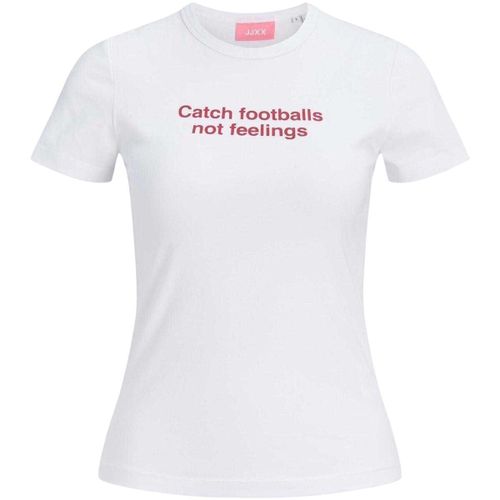 T-shirt Catch Footballs Not Feelings - JJXX - Modalova