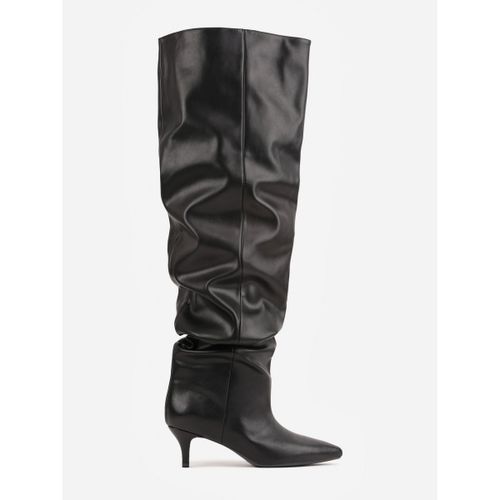 Bottes Cuissardes Modulables en Similicuir à Petit Talon - noir - Vera Collection - Modalova