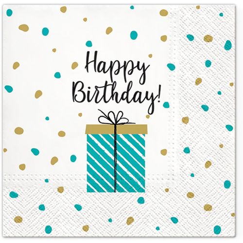 Serviettes de table 20 serviettes en papier 33 x 33 cm Happy birthday - U10 - Modalova