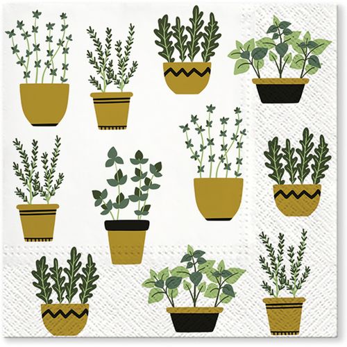Serviettes de table 20 serviettes en papier 33 x 33 cm Plantes - U10 - Modalova