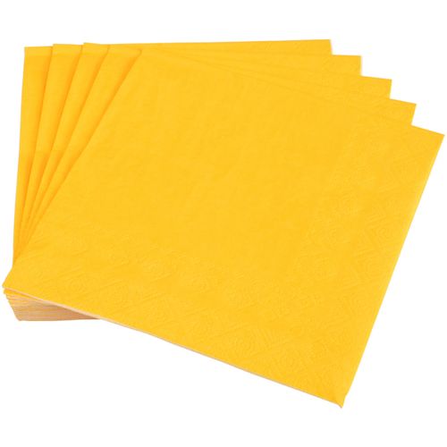 Serviettes de table 20 serviettes en papier 33 x 33 cm Tendance Uni moutarde - U10 - Modalova