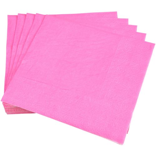 Serviettes de table 20 serviettes en papier 33 x 33 cm Tendance Uni rose - U10 - Modalova