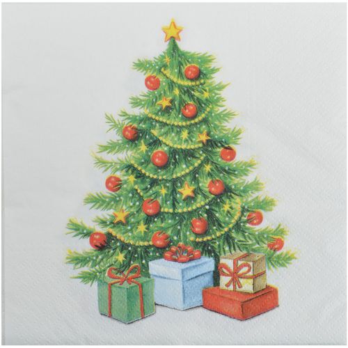 Serviettes de table 20 serviettes en papier Sapin de noel touffu - U10 - Modalova