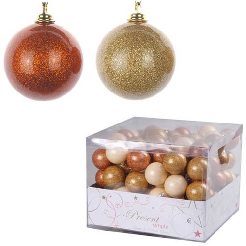 Décorations de noël Lot de 3 Boules de Noël Tons Or - U10 - Modalova