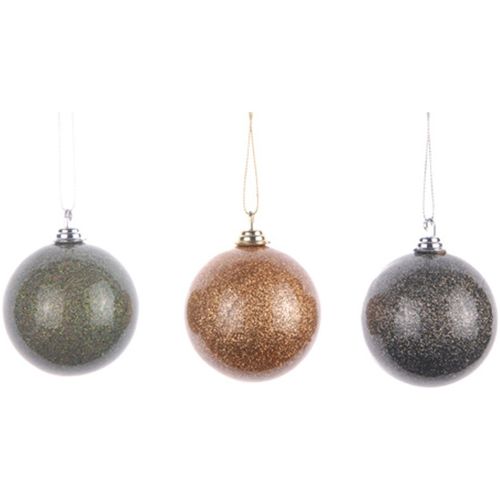 Décorations de noël Trois Boules de Noël Palace Pailletées - U10 - Modalova