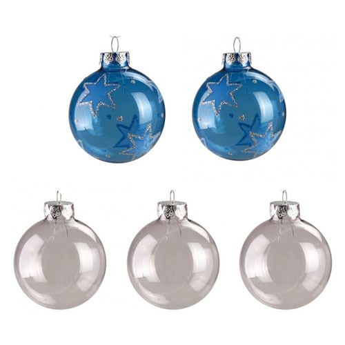 Décorations de noël Set de 5 boules en verre translucide - U10 - Modalova