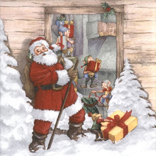 Décorations de noël Lot de 20 serviettes papier lutin de noel - U10 - Modalova