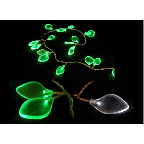 Décorations de noël Guirlande lumineuse feuilles givrees vert - U10 - Modalova