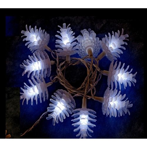 Décorations de noël Guirlande pomme de pin lumineuse 10 Led blanc - U10 - Modalova