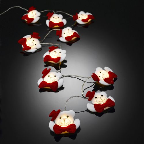 Décorations de noël Guirlande interieur 10 ourson feutrine led - U10 - Modalova