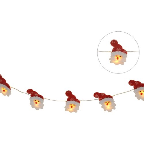 Décorations de noël Guirlande interieur 10 pere noel feutrine led - U10 - Modalova