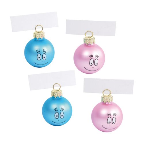 Décorations de noël Lot de 4 boules de Noel porte noms Barbapapa - U10 - Modalova