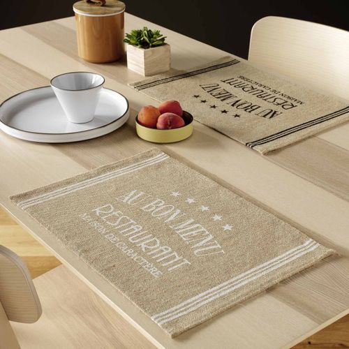 Set de table Set de table en jute Au bon menu - U10 - Modalova