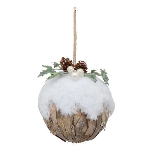 Décorations de noël Boule de noel joyeux noel bois et neige - Atmosphera - Modalova