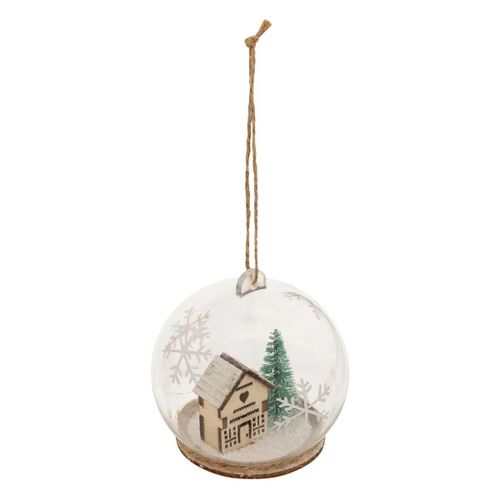 Décorations de noël Boule de Noel transparente Petite maison enneigee - Atmosphera - Modalova