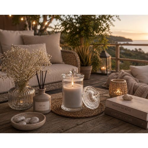 Bougies, diffuseurs Bougie bocal en verre senteur Musc - U10 - Modalova