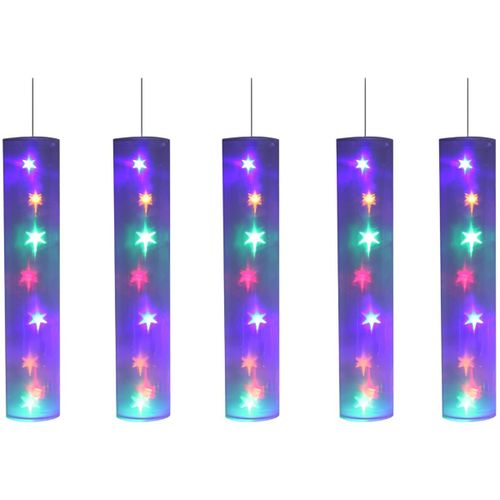 Décorations de noël 5 Tubes Lumineux avec Étoiles LED Multicolores 40 LED - U10 - Modalova