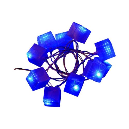 Décorations festives Guirlande électrique cubes lumineux 10 Led bleue - U10 - Modalova