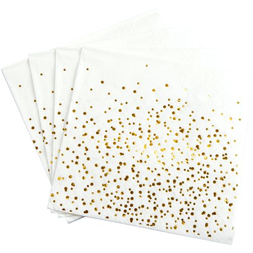 Serviettes de table 20 serviettes en papier 33 x 33 cm Confettis or - U10 - Modalova