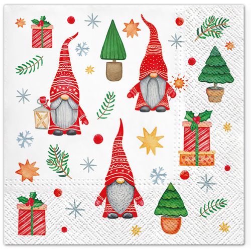 Serviettes de table 20 serviettes en papier 33 x 33 cm Gnomes Noel - U10 - Modalova