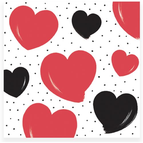 Papiers Peints 20 serviettes en papier 33 x 33 cm Gros coeurs - U10 - Modalova