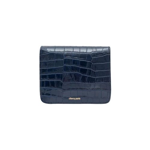 Sac Bandouliere Sac Cuir MILENA effet CROCO - Marine - Vera Collection - Modalova