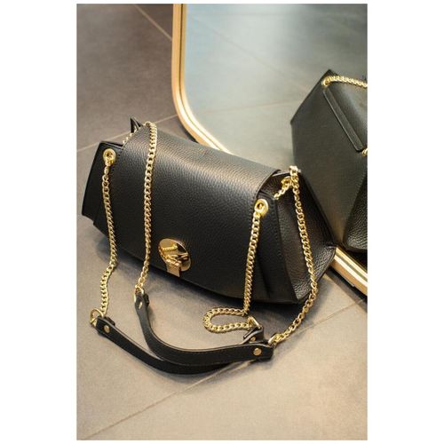 Sac Bandouliere Sac à épaule cuir DANIA - Noir - Vera Collection - Modalova