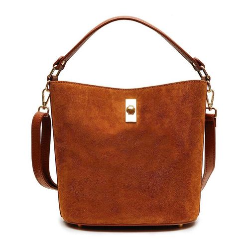 Sac Bandouliere Sac ALIMA cuir SUÈDE - Cognac - Vera Collection - Modalova