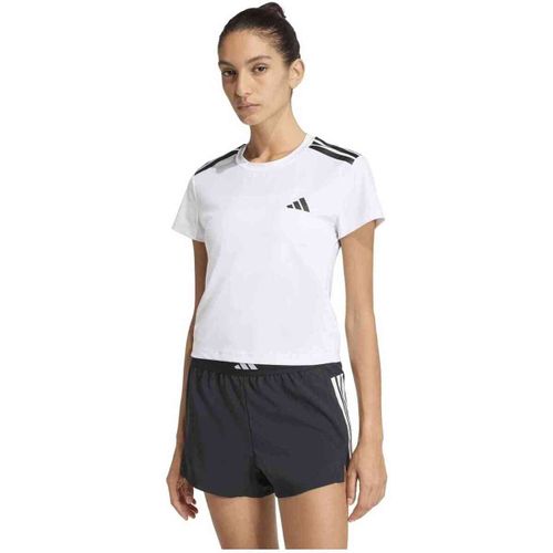 T-shirt Camiseta 3 bandas Hyperglam manga corta blanco mujer - adidas - Modalova