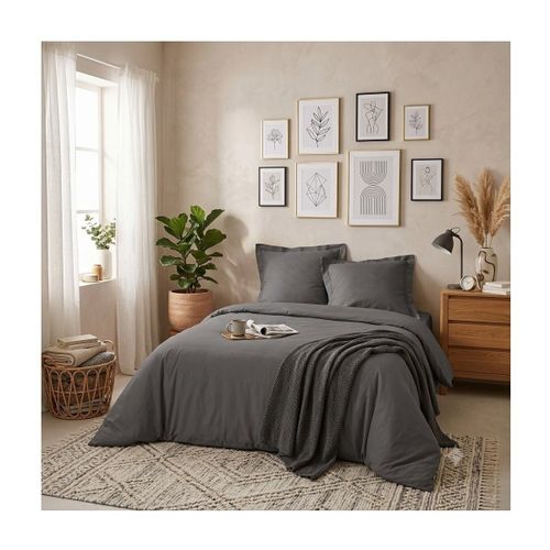 Housses de couettes Housse de couette Percale 240 x 260 cm Percalines Anthracite - U10 - Modalova