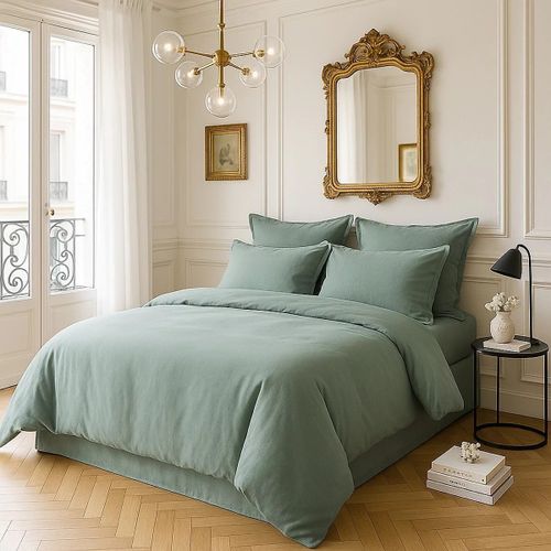 Parures de lit Housse de couette en satin de coton Uni - Doumie - Modalova