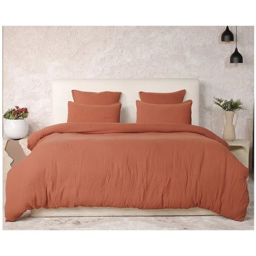 Parures de lit Housse de couette + taies gaze de coton lave Douceur - Doumie - Modalova