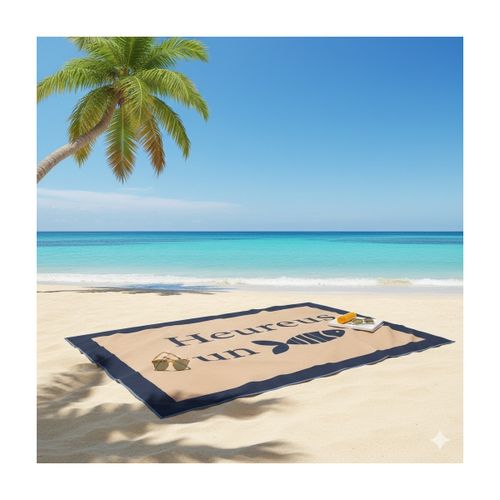 Serviettes de plage Serviette de plage imprime fish taupe 70 x 150 cm - U10 - Modalova