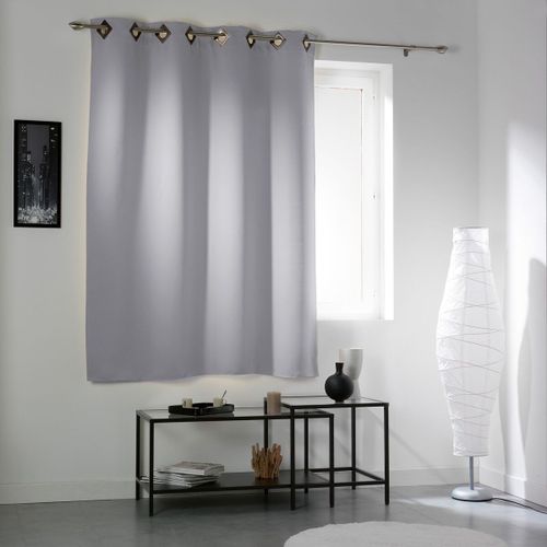 Rideaux, stores Rideau a oeillets carres Cocoon Gris Clair 140 x 180 cm - U10 - Modalova
