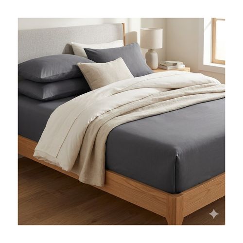 Draps housse Drap housse en percale de coton lavé - Doumie - Modalova