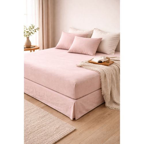 Draps housse Drap housse en percale de coton lavé - Doumie - Modalova